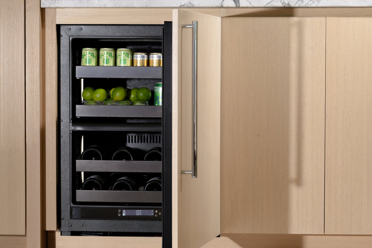 U-LINE URBD424 Seamless 24" Dual-Zone Integrated Solid Frame Beverage Center