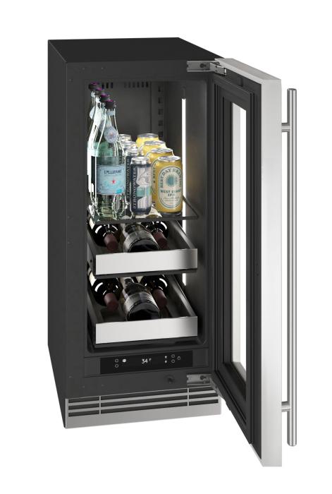 U-LINE URBV315 Home 15" Stainless Steel Frame Beverage Center