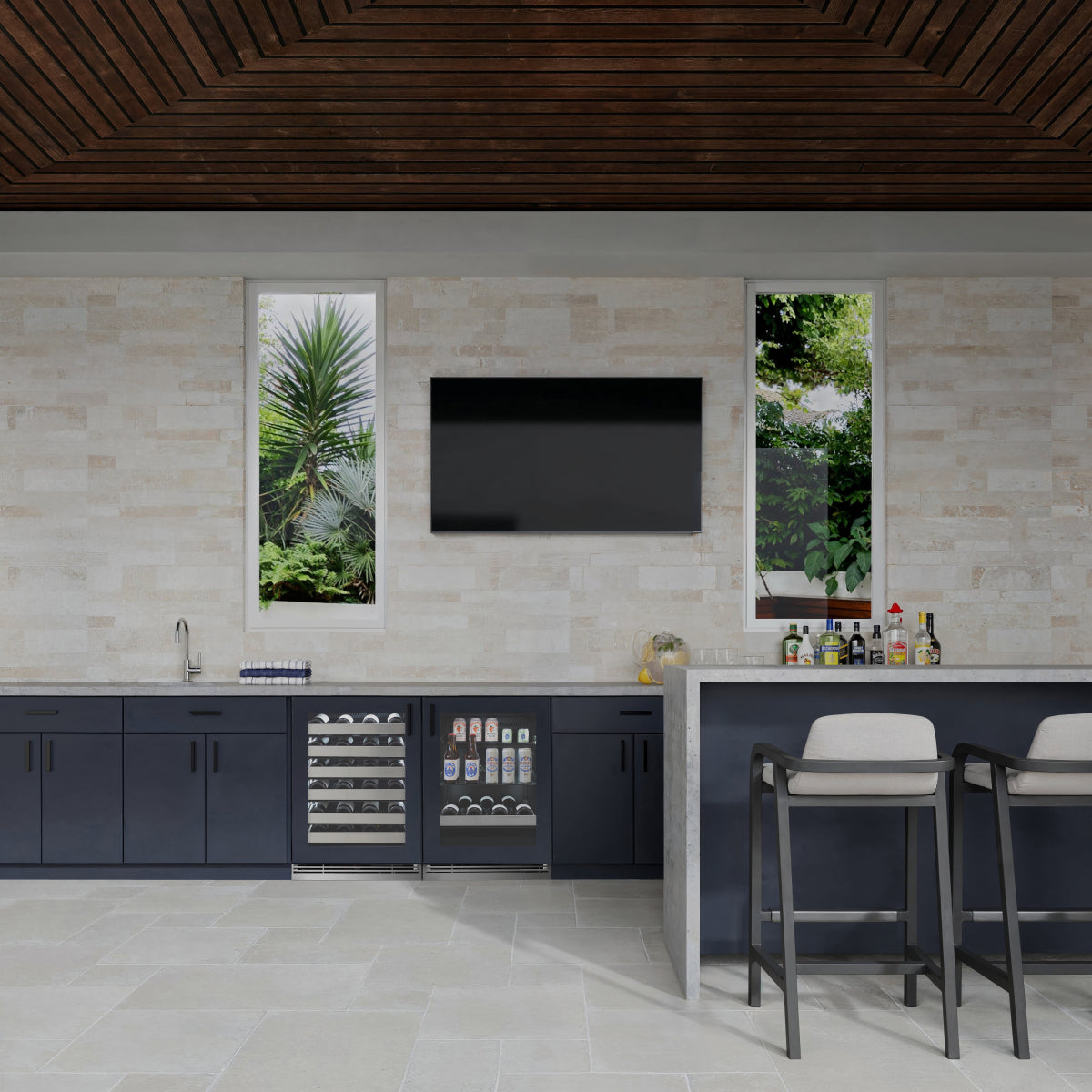 U-LINE URBV324 Home 24" Integrated Solid Frame Beverage Center