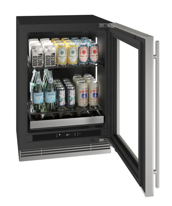U-LINE URBV324 Home 24" Stainless Steel Frame Beverage Center