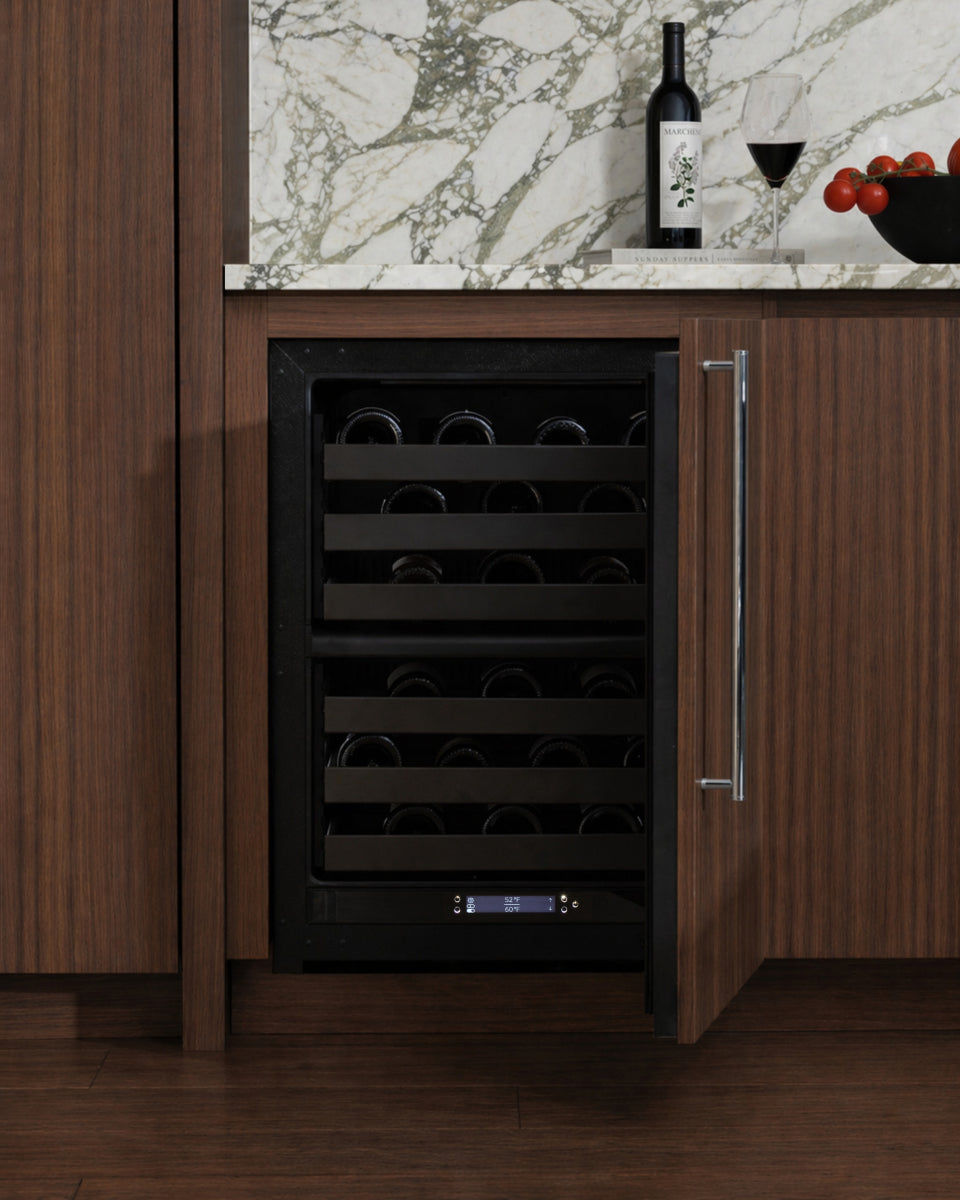 U-LINE URWD424 Seamless 24" Integrated Solid Frame Dual-Zone Wine Refrigerator