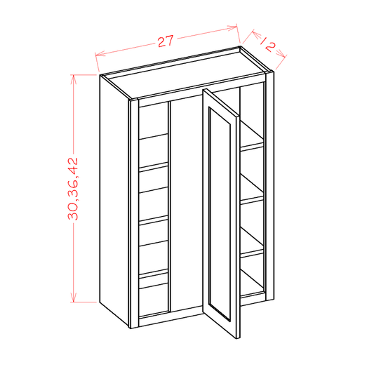 US Cabinet Depot Edgeline White 27" x 30" Wall Blind Corner Cabinet (EW-WBC2730)