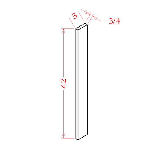 US Cabinet Depot Edgeline White 3" x 42" Base & Wall Filler (EW-F342)