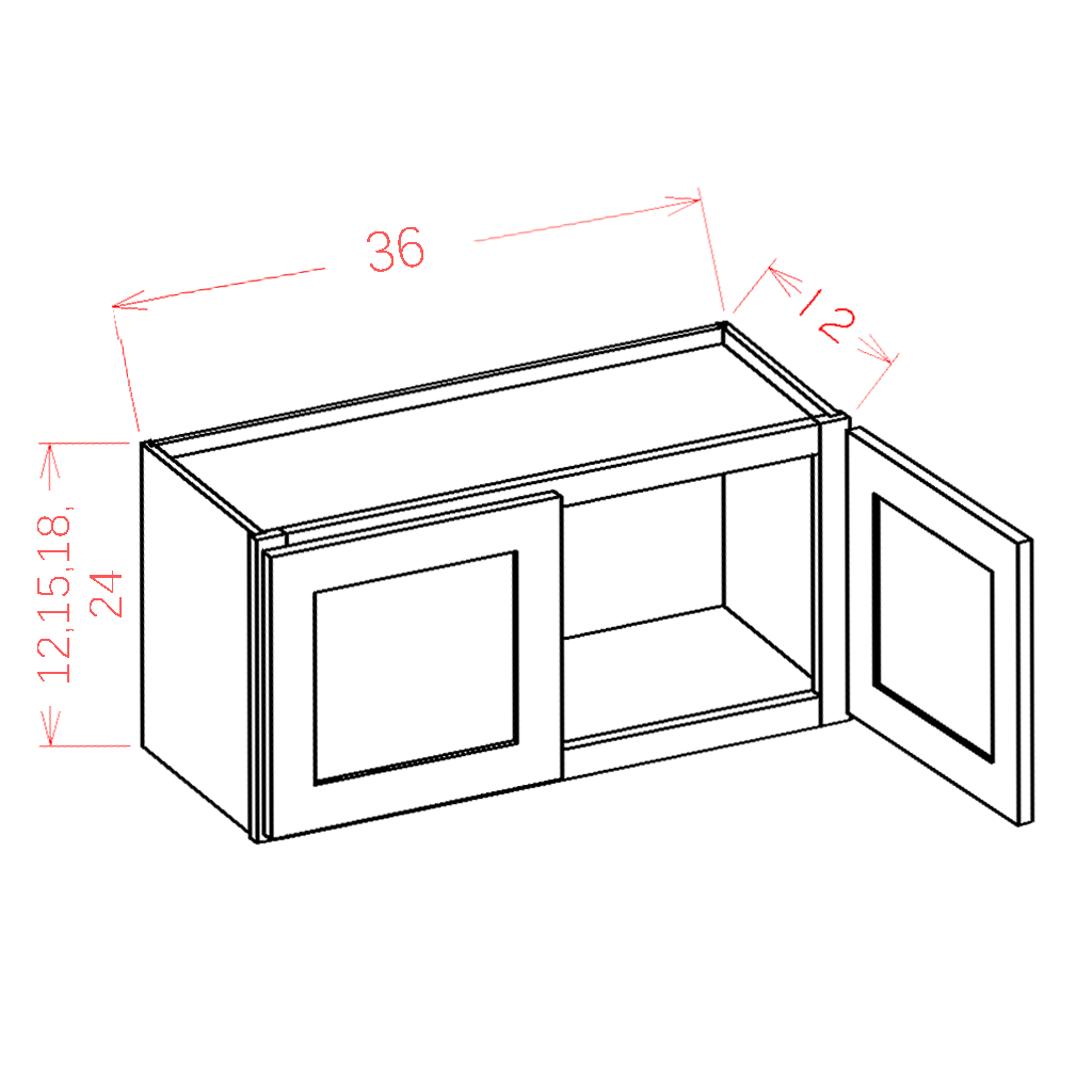 US Cabinet Depot Edgeline White 30" x 18" Bridge Cabinet (EW-W3018)