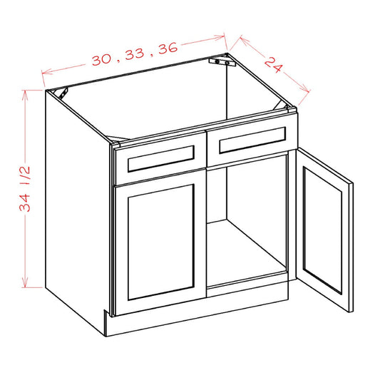 US Cabinet Depot Edgeline White 36" Sink Base Cabinet (EW-SB36)