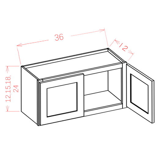 US Cabinet Depot Edgeline White 36" x 24" Bridge Cabinet (EW-W3624)