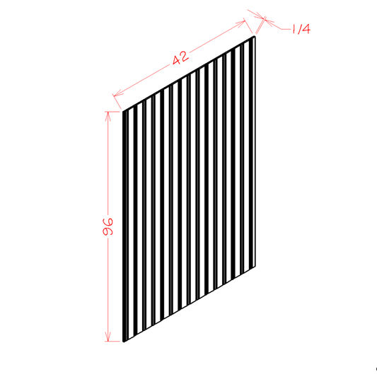 US Cabinet Depot Edgeline White 42" Finished Beadboard Veneer Panel (BBFPV4296)