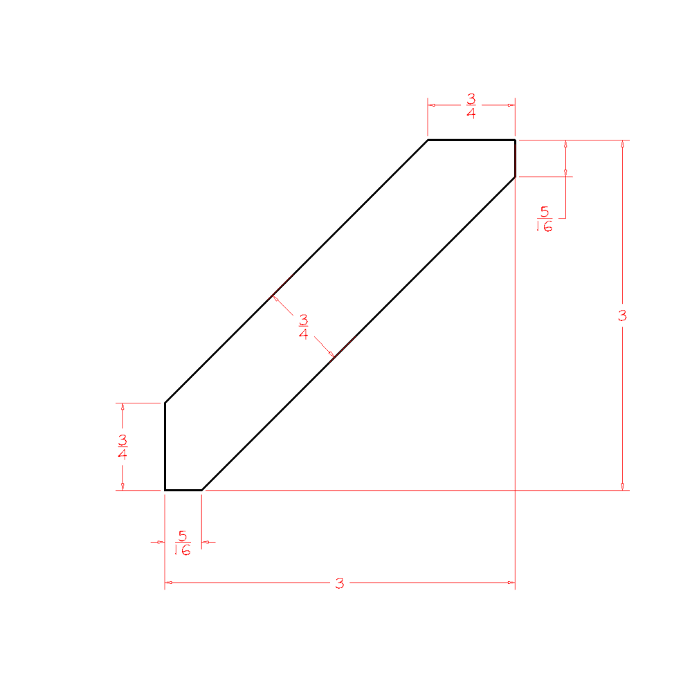 US Cabinet Depot Edgeline White 84" Large Angle Crown Moulding (EW-LACM8:CUT84)