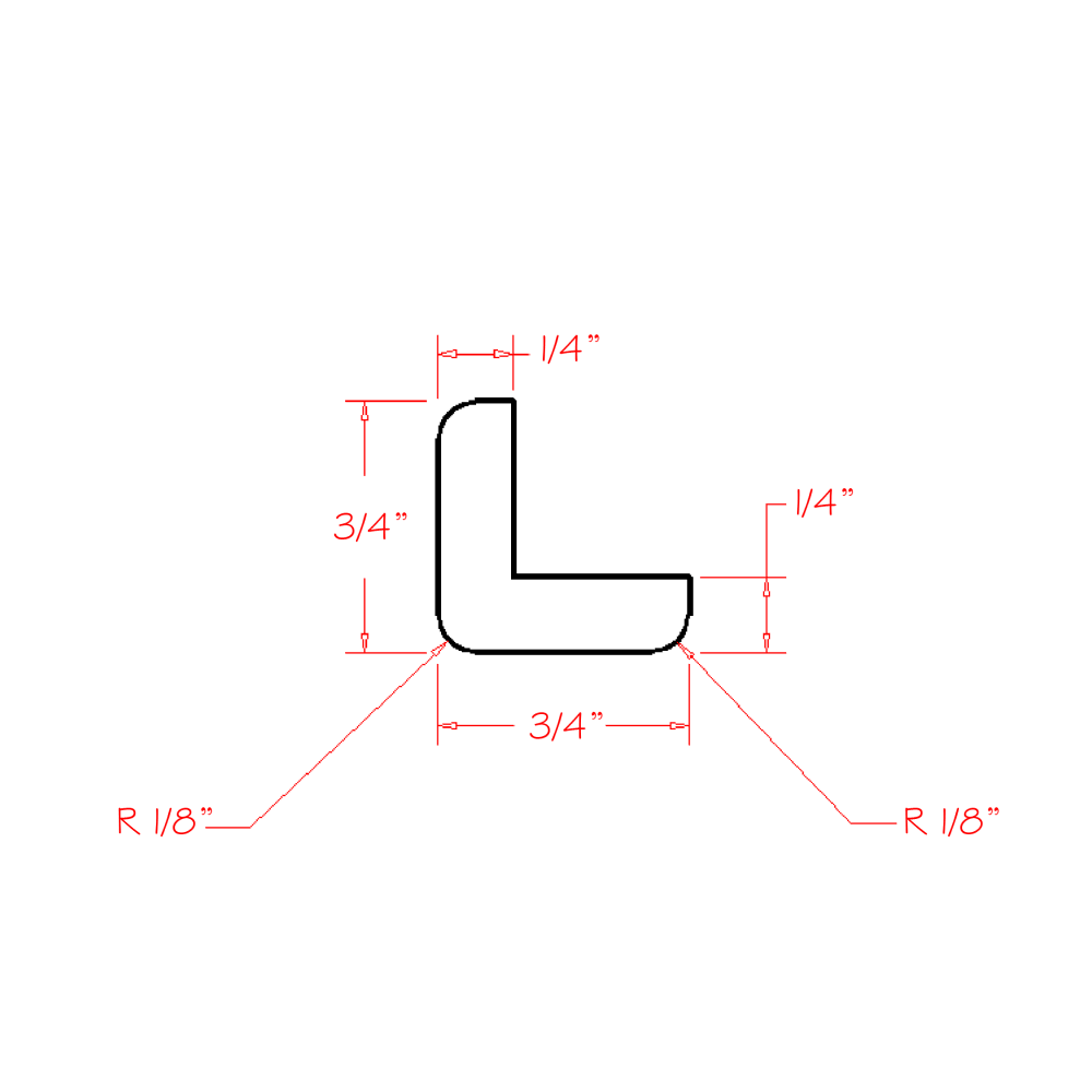 US Cabinet Depot Edgeline White 84" Outside Corner Moulding (EW-OCM:CUT84)