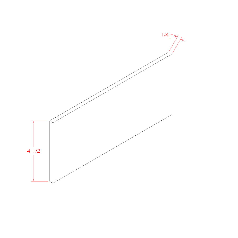 US Cabinet Depot Edgeline White 84" Toe Kick Cover (EW-TKC:CUT84)