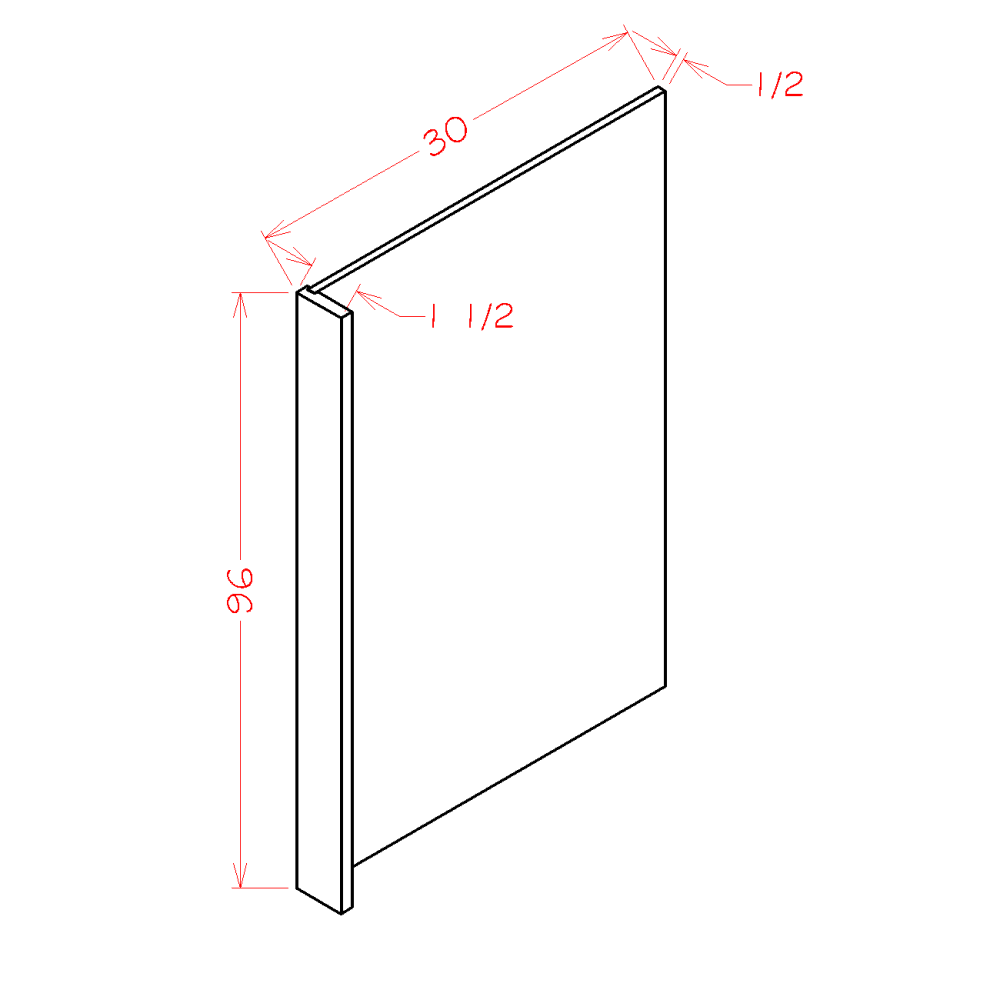 US Cabinet Depot Edgeline White Refrigerator End Panel Kit (EW-REPV3096)