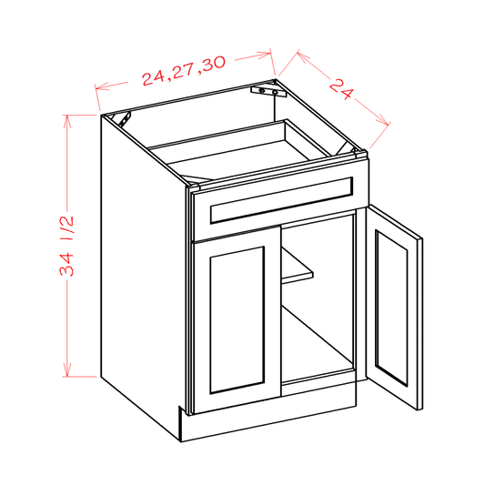 US Cabinet Depot Oxford Sage 24" Base Cabinet (OS-B24)