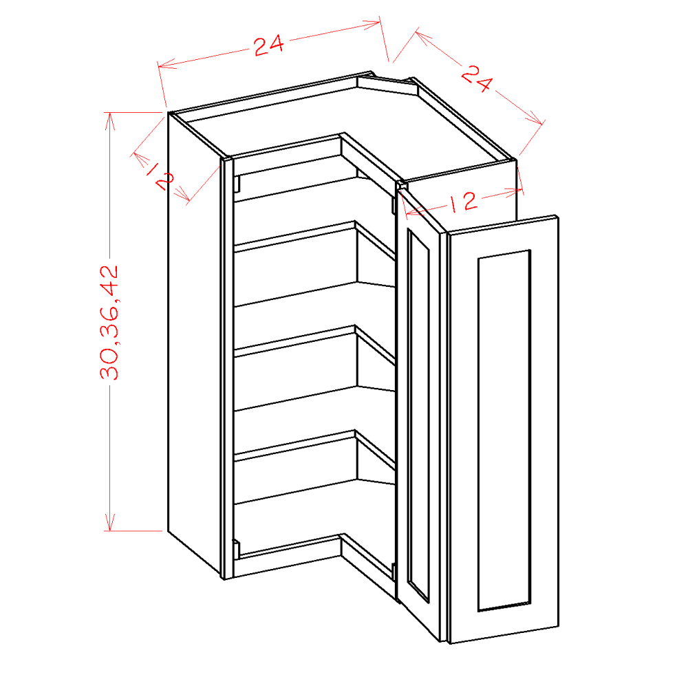 US Cabinet Depot Oxford Sage 24" x 42" Wall Easy Reach Cabinet (OS-WER2442)