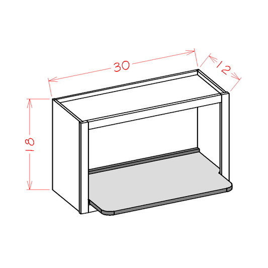 US Cabinet Depot Oxford Sage 27" Wall Microwave Shelf (OS-WMSSHELF)