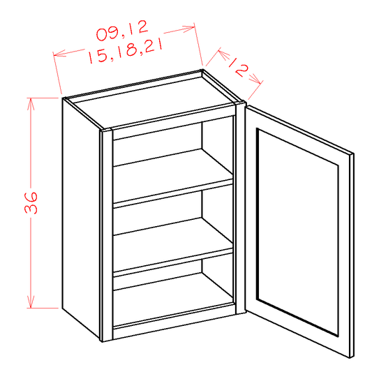 US Cabinet Depot Oxford White 21" Wall Cabinet (OW-W2136)