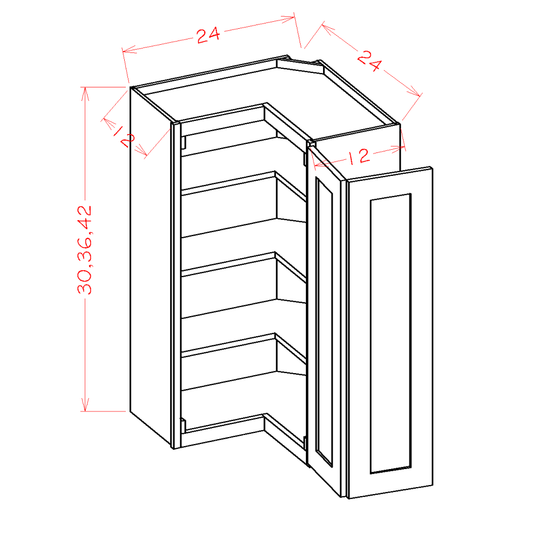 US Cabinet Depot Oxford White 24" x 42" Wall Easy Reach Cabinet (OW-WER2442)