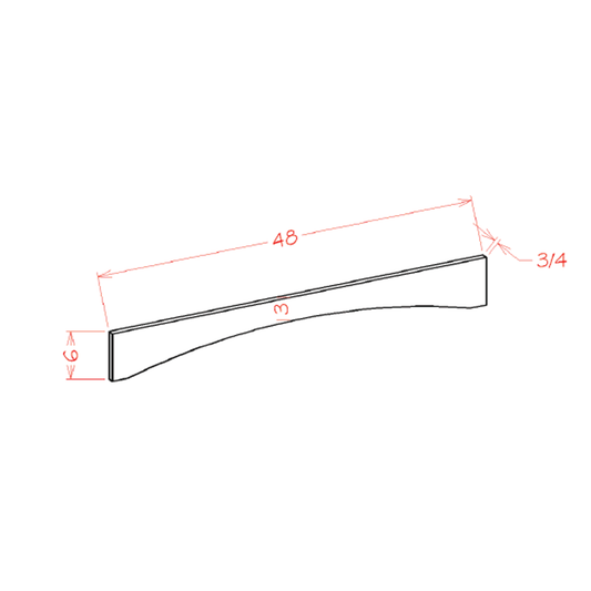 US Cabinet Depot Oxford White 48" Valance (OW-VASH48)