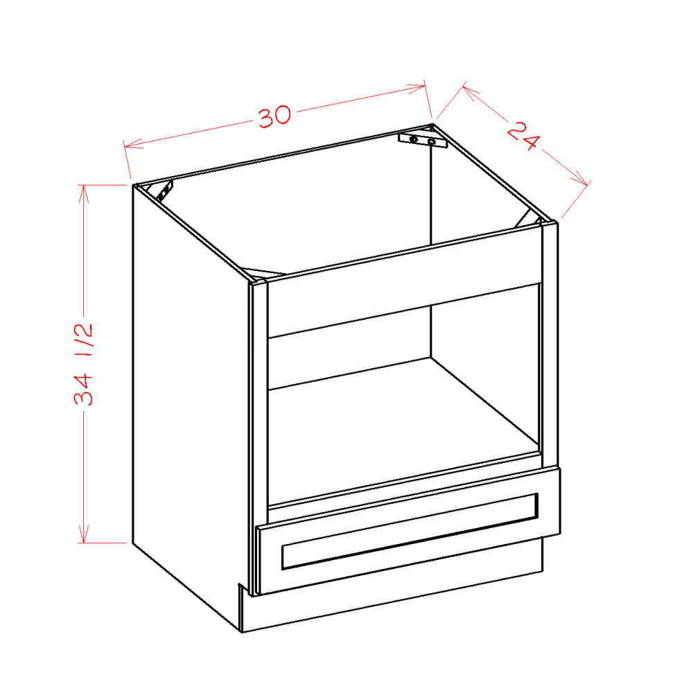 US Cabinet Depot Shaker Black 30" Base Cabinet (SB-BMW30)