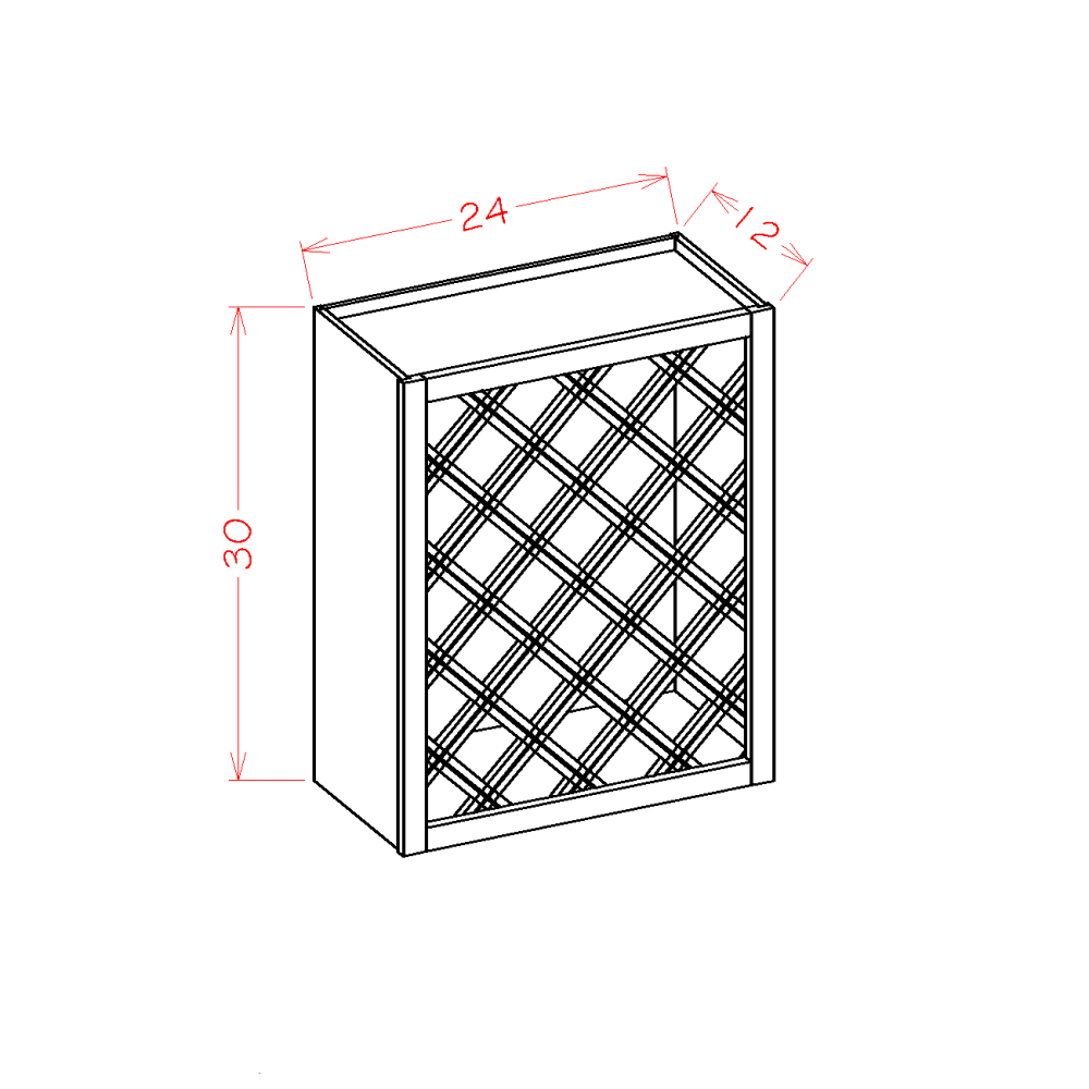US Cabinet Depot Shaker Cinder 24" x 30" Wall Rack Cabinet (SC-WRC2430)