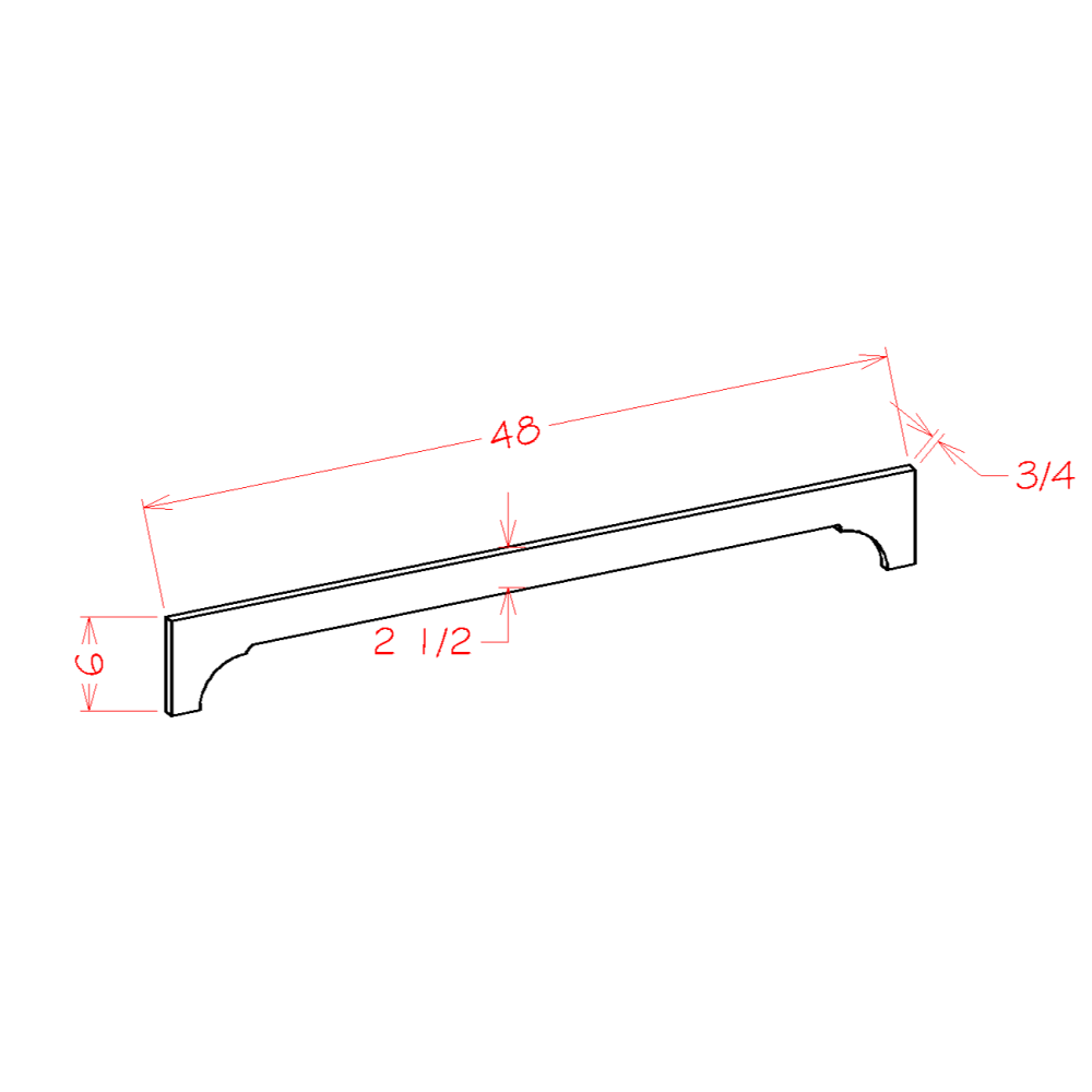 US Cabinet Depot Shaker Grey 48" Crown Valance (SG-VACR48)