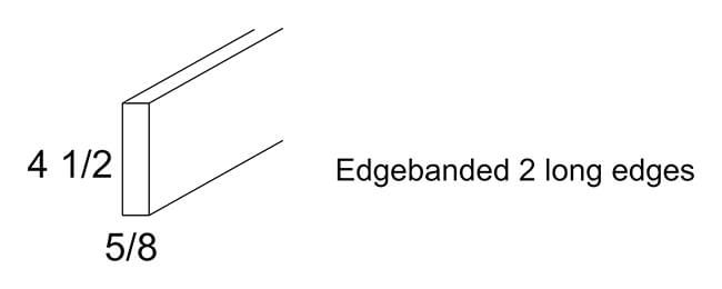 US Cabinet Depot Torino Dark Wood 84" Toe Kick Cover (TDW-TKC:Cut84)
