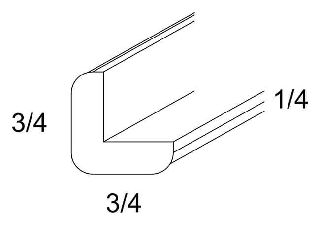 US Cabinet Depot Torino Grey Wood 84" Outside Corner Moulding (TGW-OCM8:Cut84)