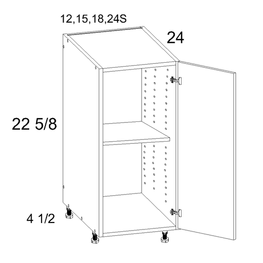 US Cabinet Depot Verona Pure Blanc 15" Desk Base Cabinet (VPB-DDO15)