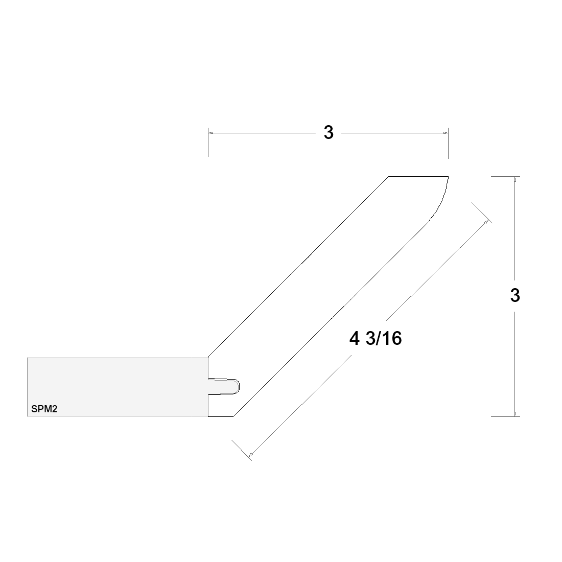 US Cabinet Depot Verona Pure Blanc 96" Angle Crown Moulding (VPB-LACM8)