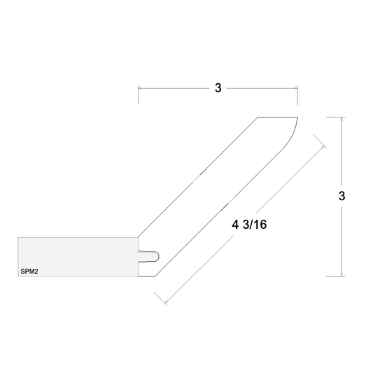 US Cabinet Depot Verona Pure Blanc 96" Angle Crown Moulding (VPB-LACM8)