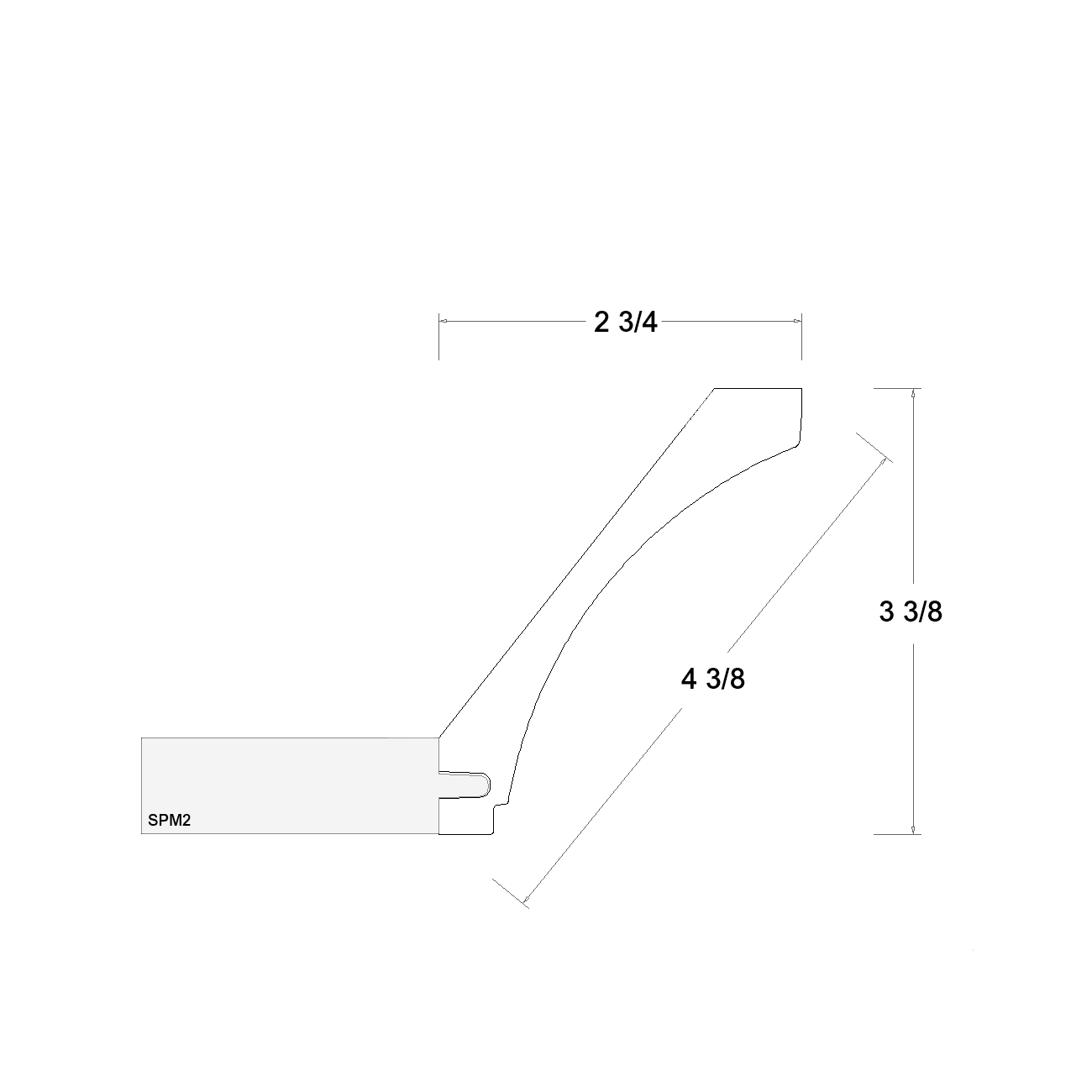 US Cabinet Depot Verona Pure Blanc 96" Cove Crown Moulding (VPB-LCVE8)