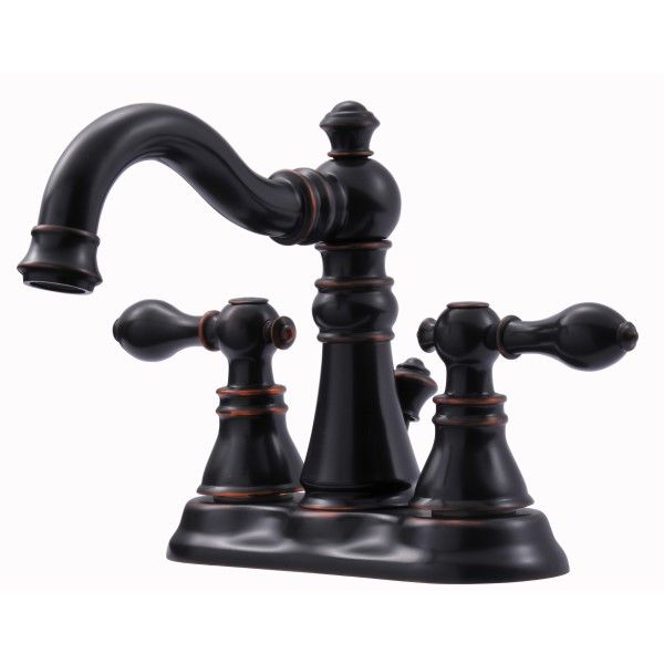 Ultra Faucets Centerset Oil Rubbed Bronze Lavatory Faucet-UF45115