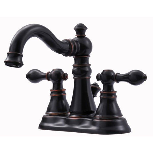 Ultra Faucets Centerset Oil Rubbed Bronze Lavatory Faucet-UF45115