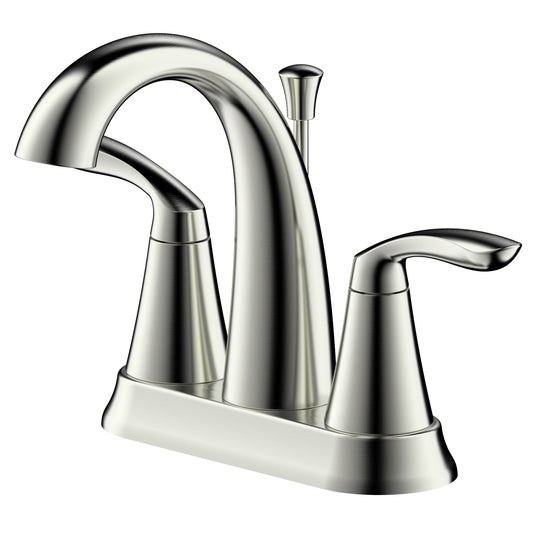 Ultra Faucets Centerset PVD Brushed Nickel Lavatory Faucet-UF46313