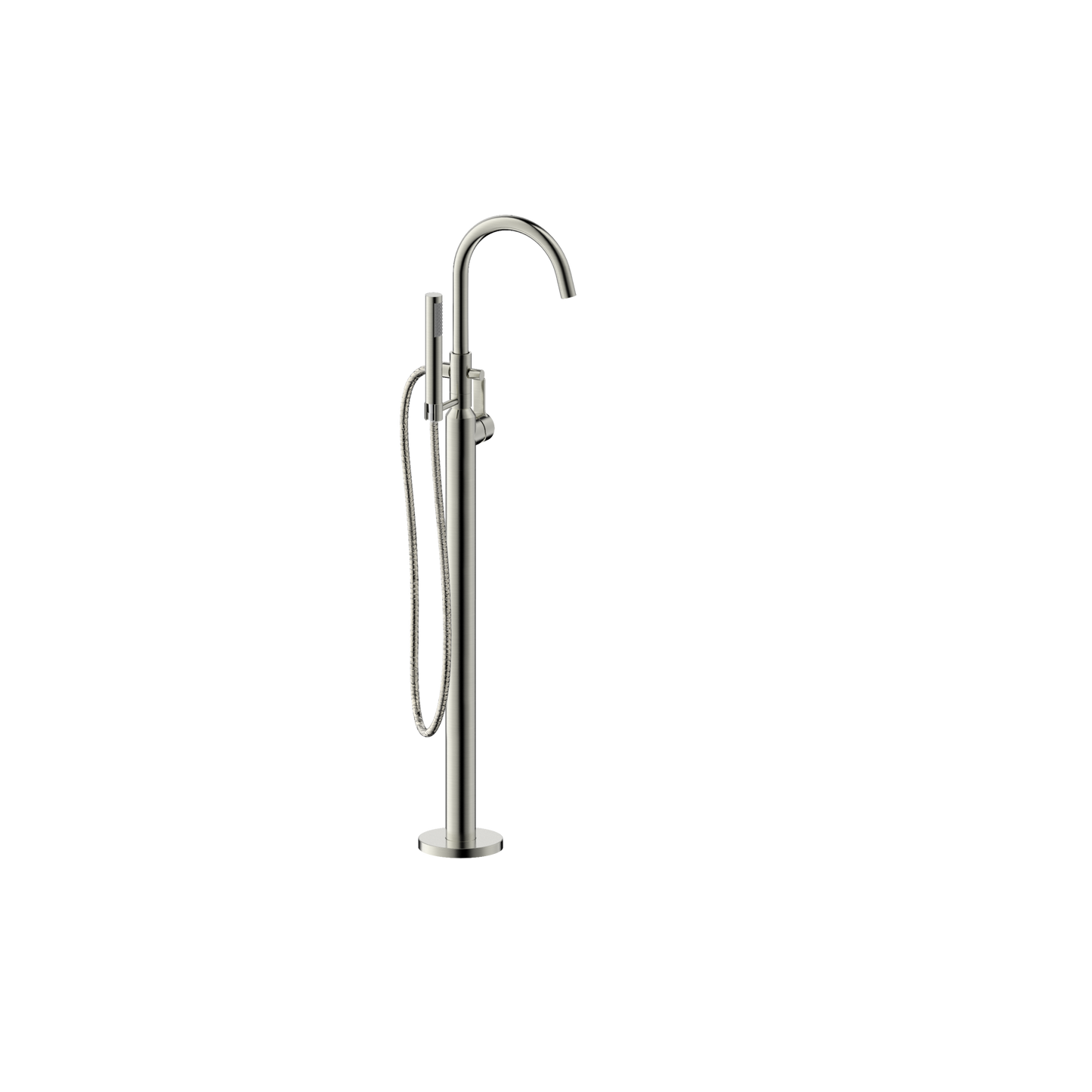 Ultra Faucets Floor Mount PVD Brushed Nickel Tub Filler-UF66203