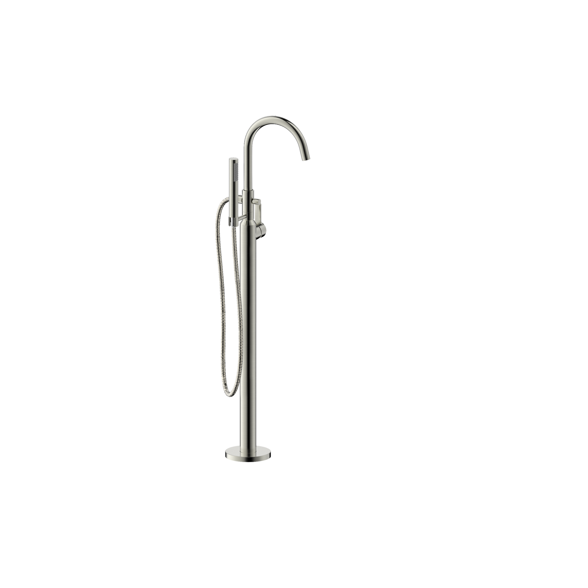 Ultra Faucets Floor Mount PVD Brushed Nickel Tub Filler-UF66203