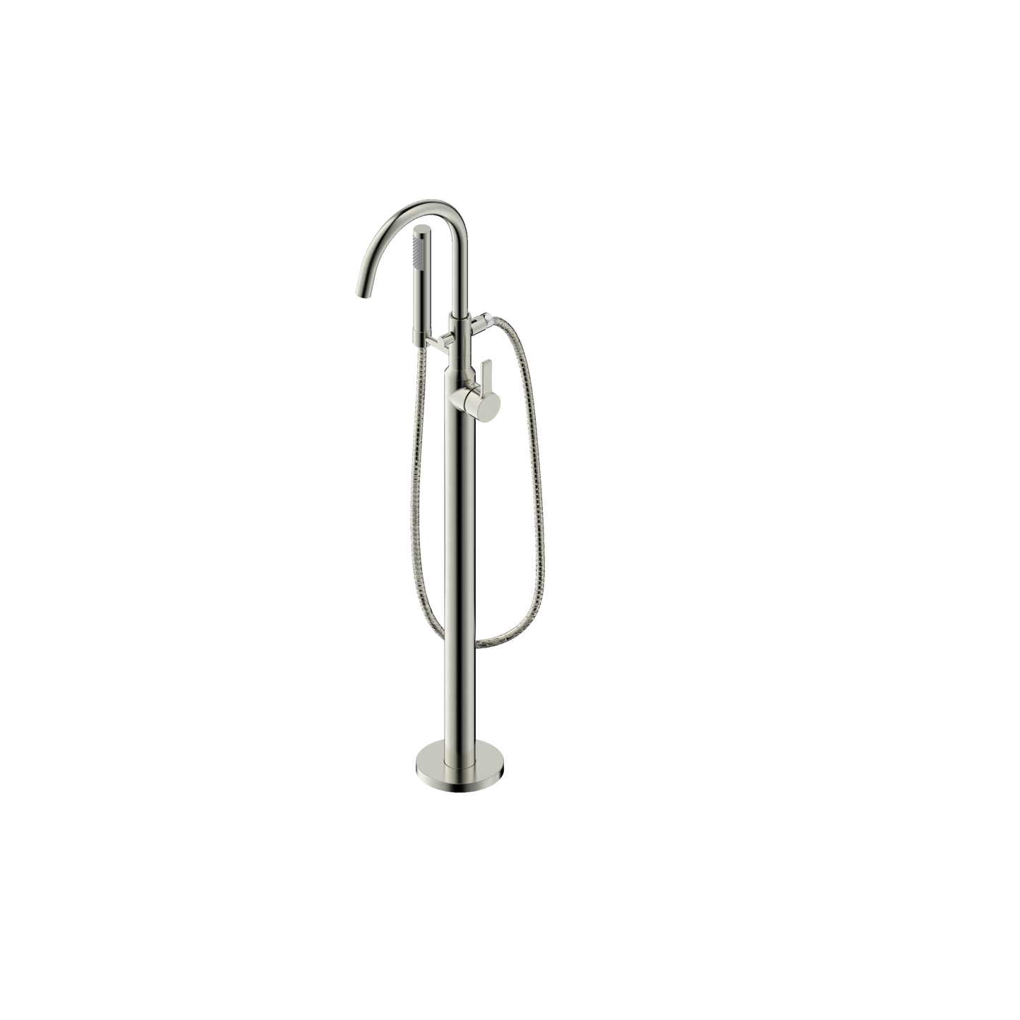 Ultra Faucets Floor Mount PVD Brushed Nickel Tub Filler-UF66203