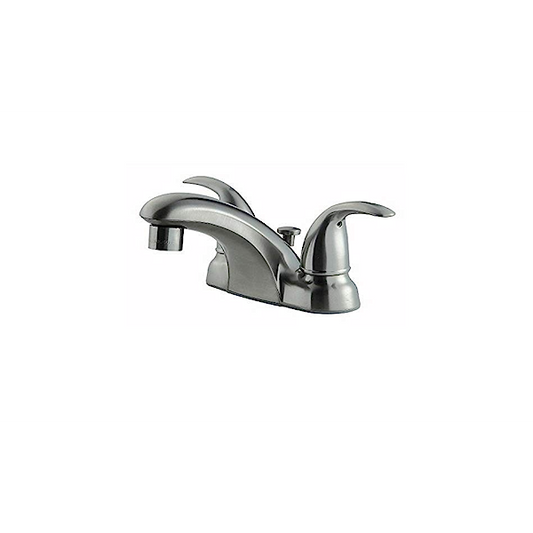 Ultra Faucets Low Spout Centerset Brushed Nickel Lavatory Faucet-UF44523