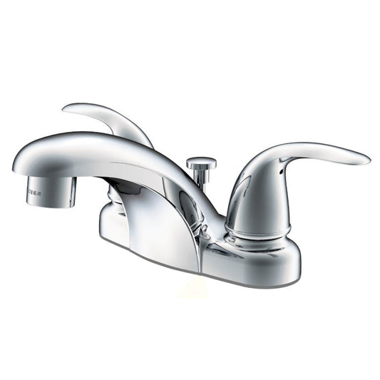 Ultra Faucets Low Spout Centerset Chrome Lavatory Faucet-UF44520
