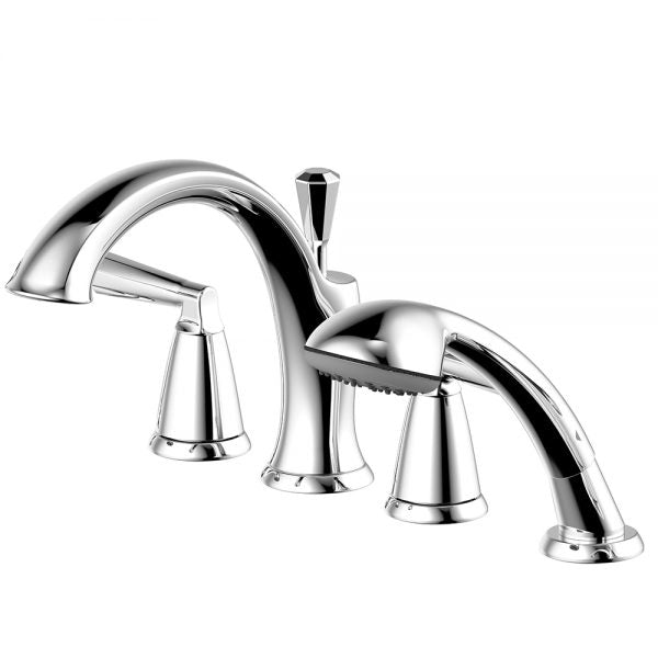 Ultra Faucets Roman Tub Chrome Faucet with Hand Shower-UF65440