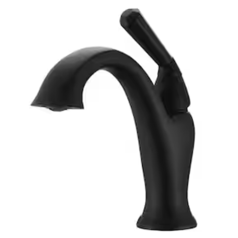 Ultra Faucets Single-Handle Matte Black Lavatory Faucet-UF35217