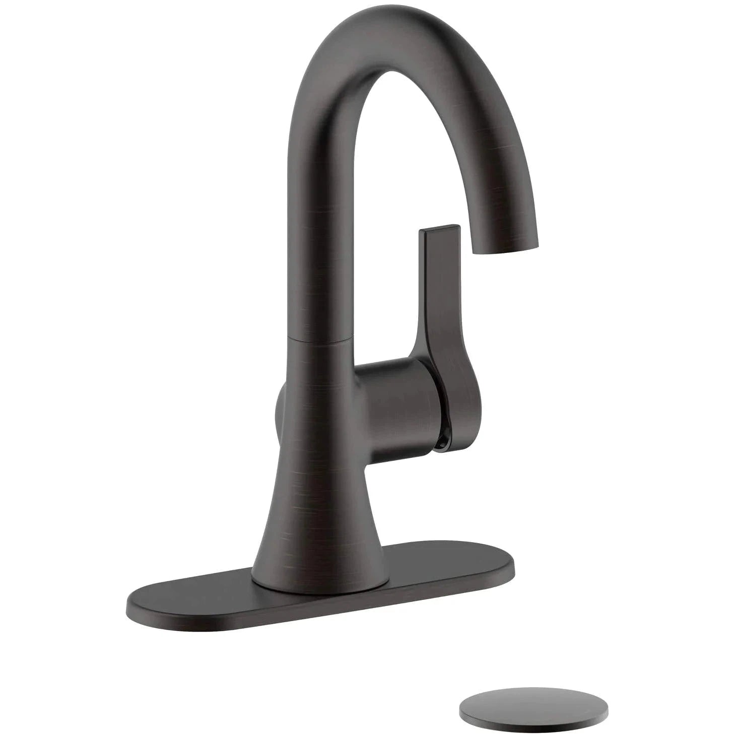 Ultra Faucets Single-Handle Matte Black Lavatory Faucet-UF38007