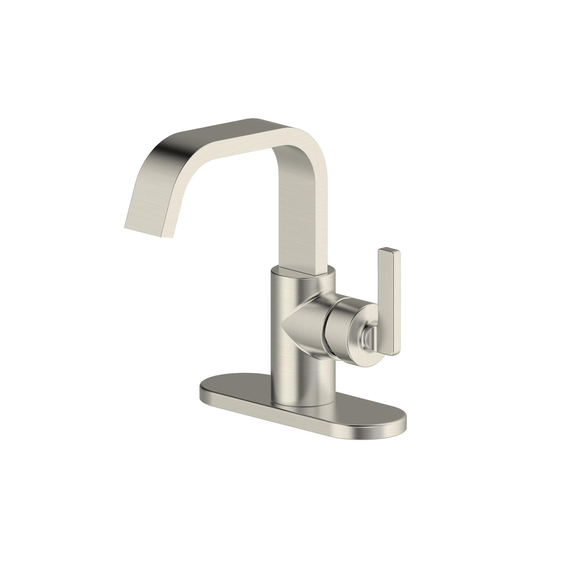 Ultra Faucets Single-Handle Spot Resist Brushed Nickel Lavatory Faucet-UF38409
