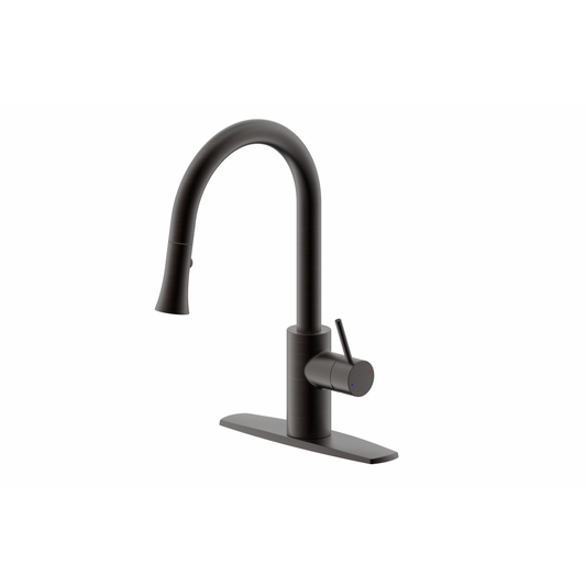 Ultra Faucets Single-Handle with Pull-Down Spray Oil Rubbed Bronze Kitchen Faucet-UF14205