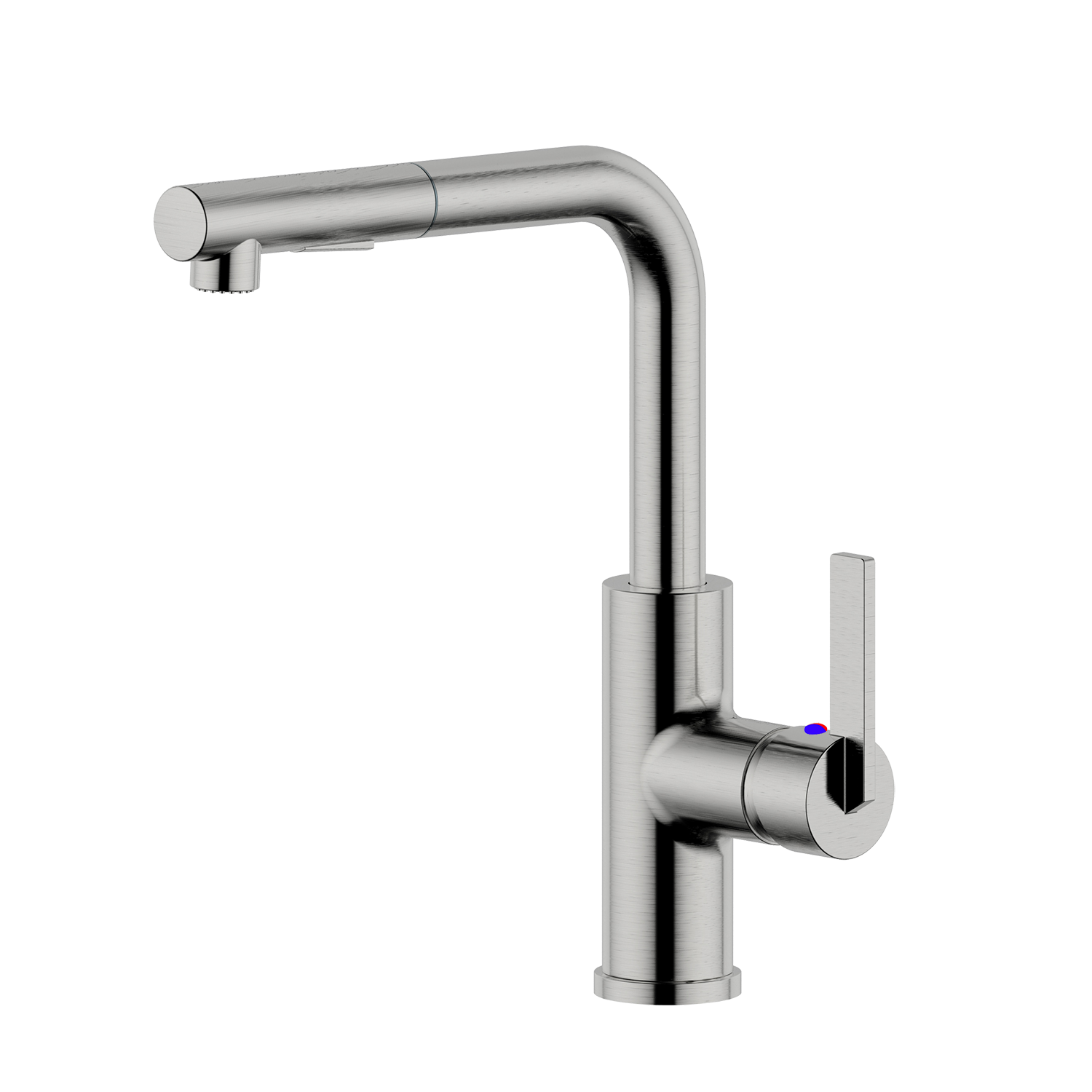 Ultra Faucets Single-Handle with Pull-Out Spray Flexible Inlet Brushed Nickel Kitchen Faucet