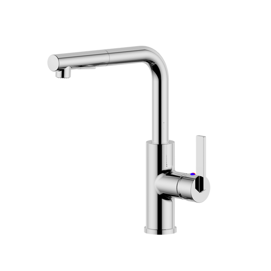 Ultra Faucets Single-Handle with Pull-Out Spray Flexible Inlet Chrome Kitchen Faucet