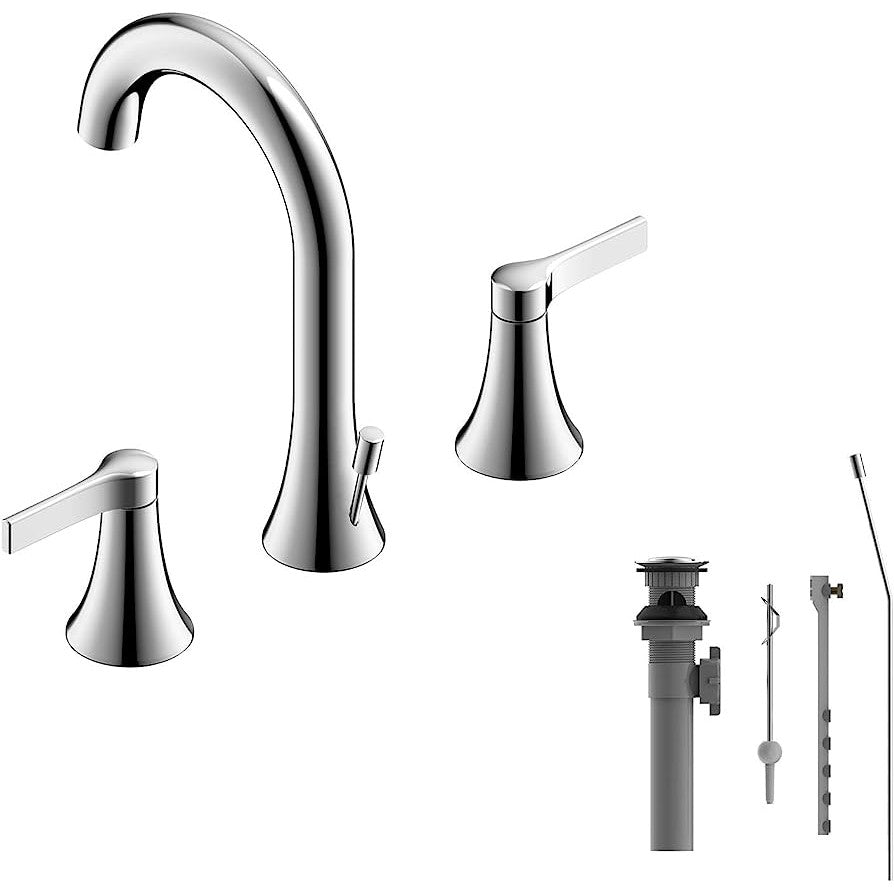 Ultra Faucets Widespread Chrome Lavatory Faucet-UF56600
