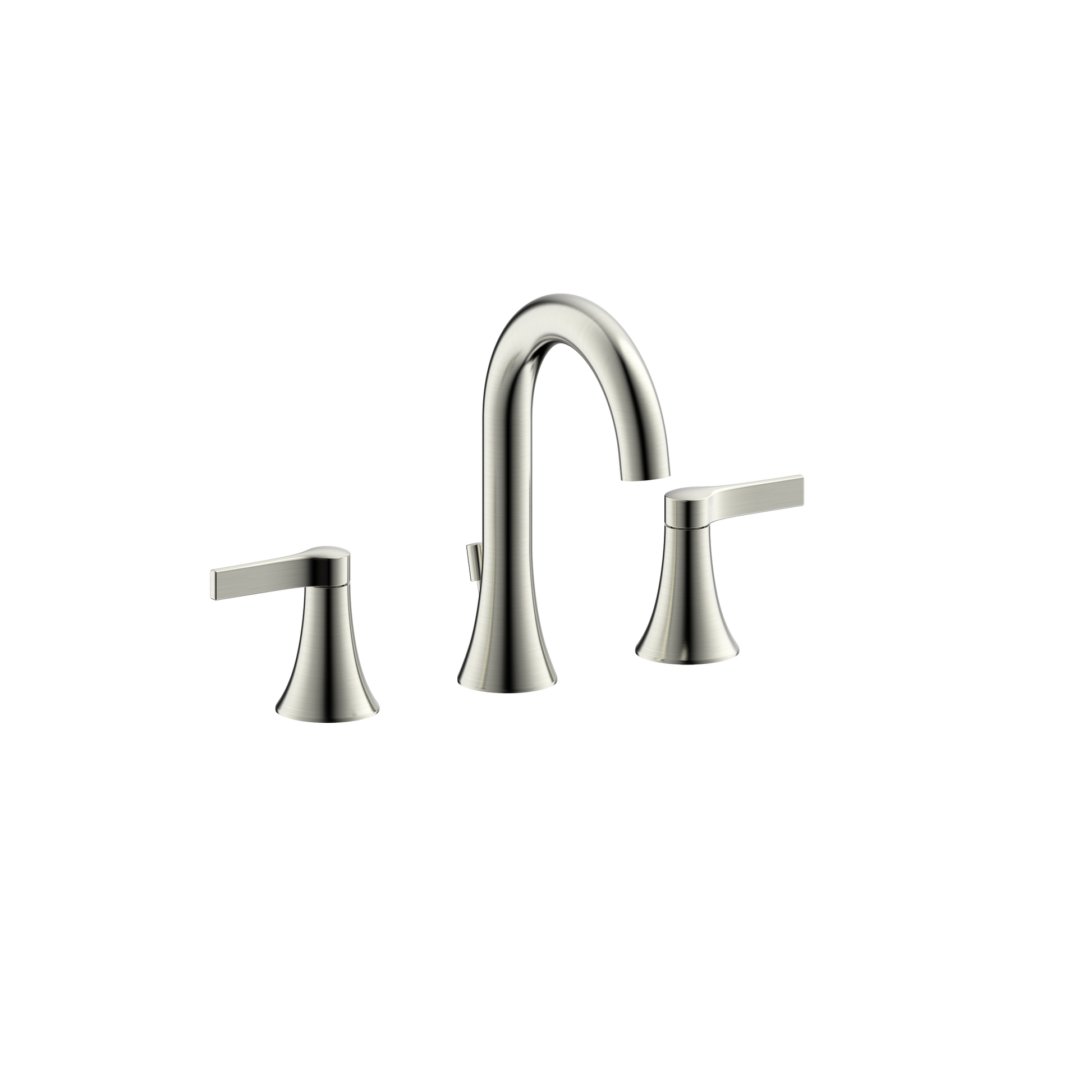 Ultra Faucets Widespread PVD Brushed Nickel Lavatory Faucet-UF56603