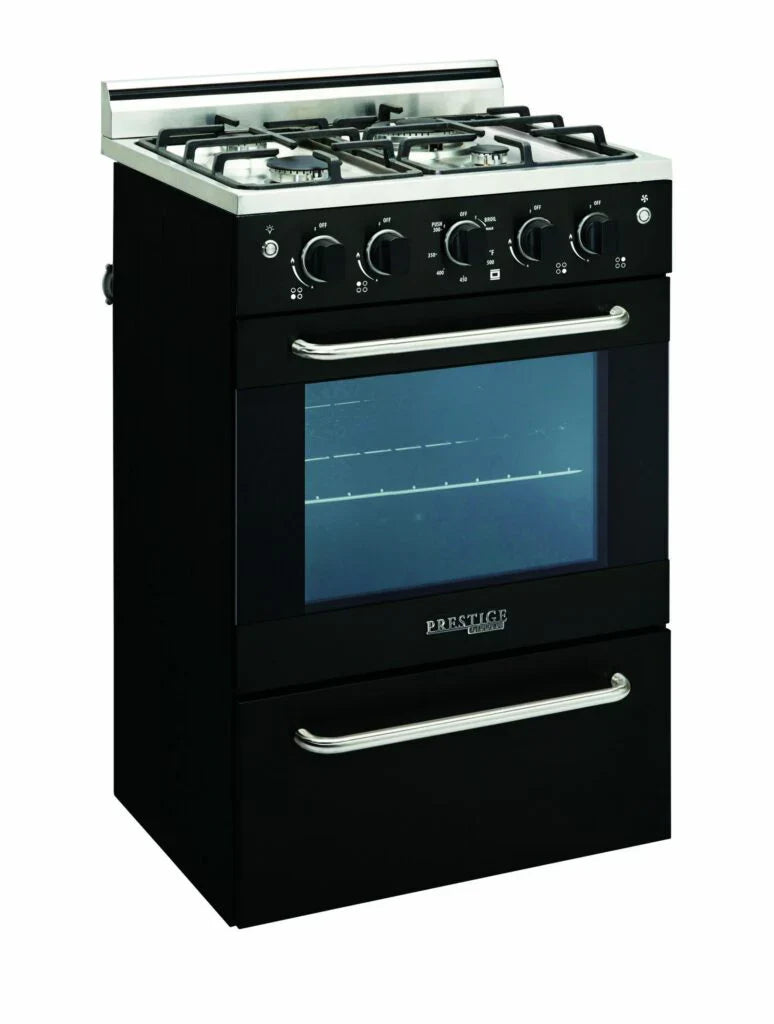 Unique Off Grid UGP-20V PC1 B Prestige 20" x 39" With Single Oven and 4 Burners Black Range