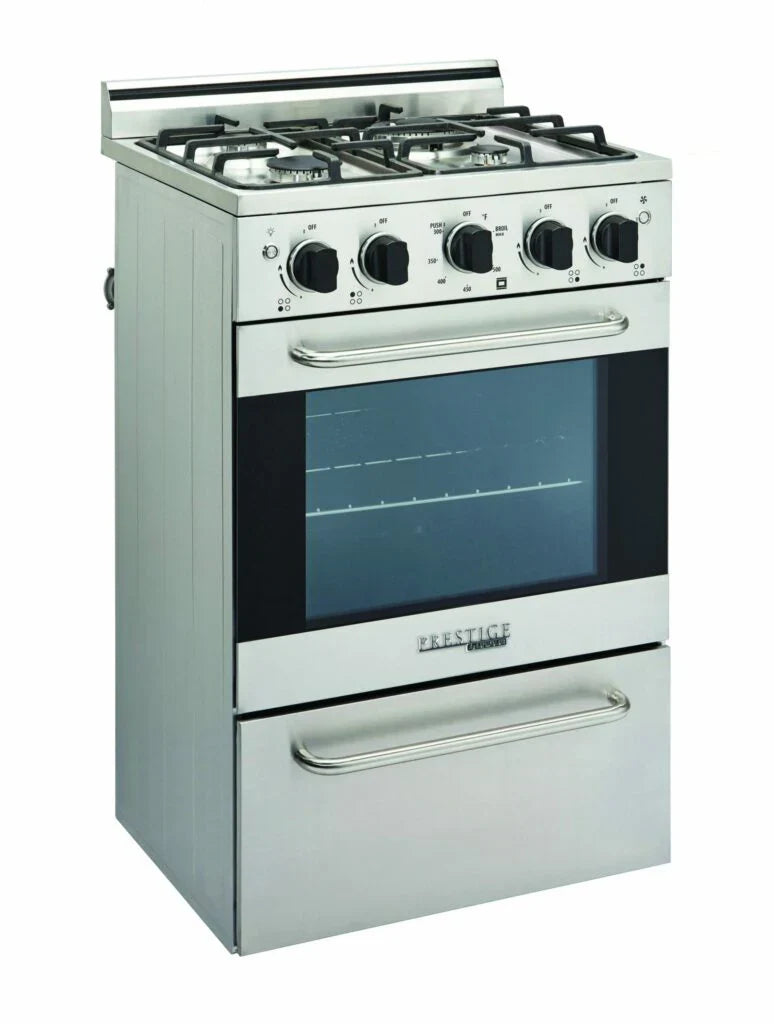 Unique Off Grid UGP-20V PC1 S/S Prestige 20" x 39" With Single Oven and 4 Burners Stainless Steel Range