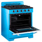 Unique Off Grid UGP-30CR RB Classic 30" x 42" With Single Oven and 4 Burners Blue Range